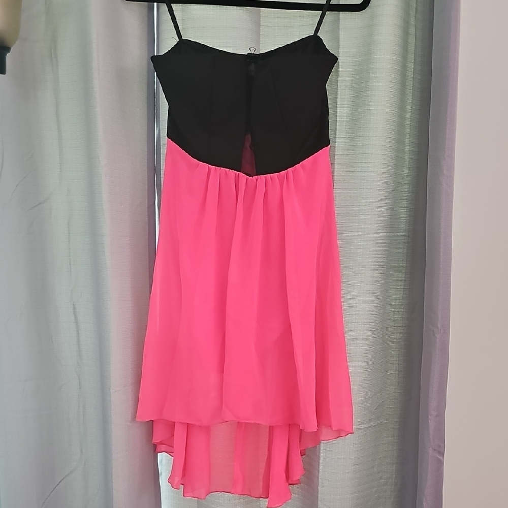 Deb Elegant Black and Pink Dress